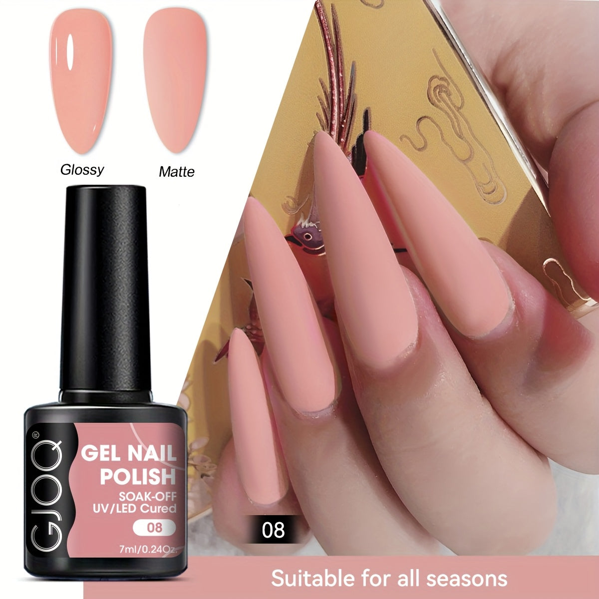 Gel Nail Polish Pink Purple Glitter Soak Off LED Manicure All Seasons