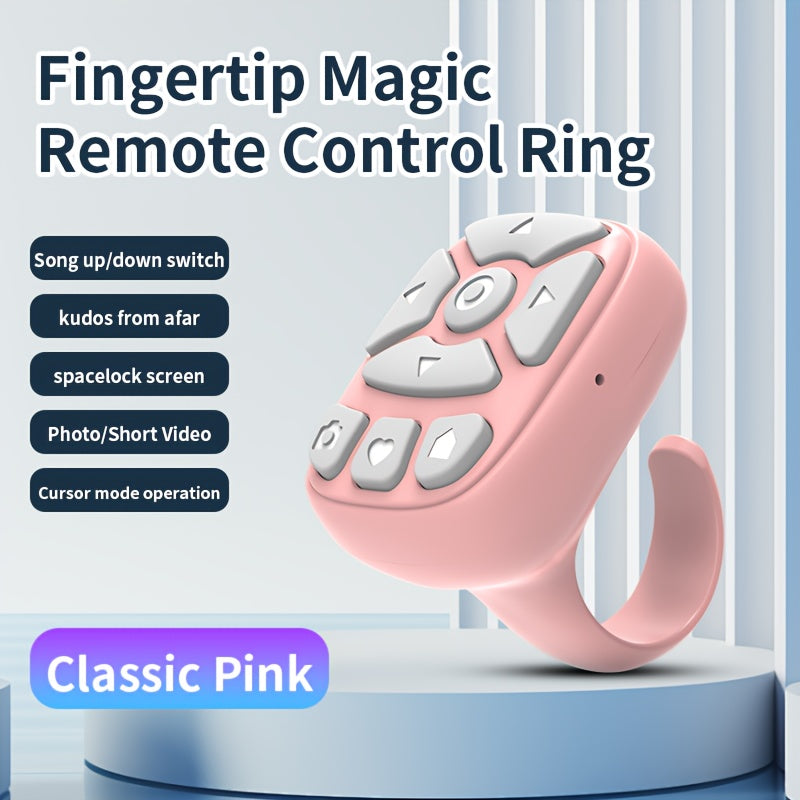Wireless Remote Control for Page Flipping Camera Shutter Video Scrolling Music Playback E-Book Reading