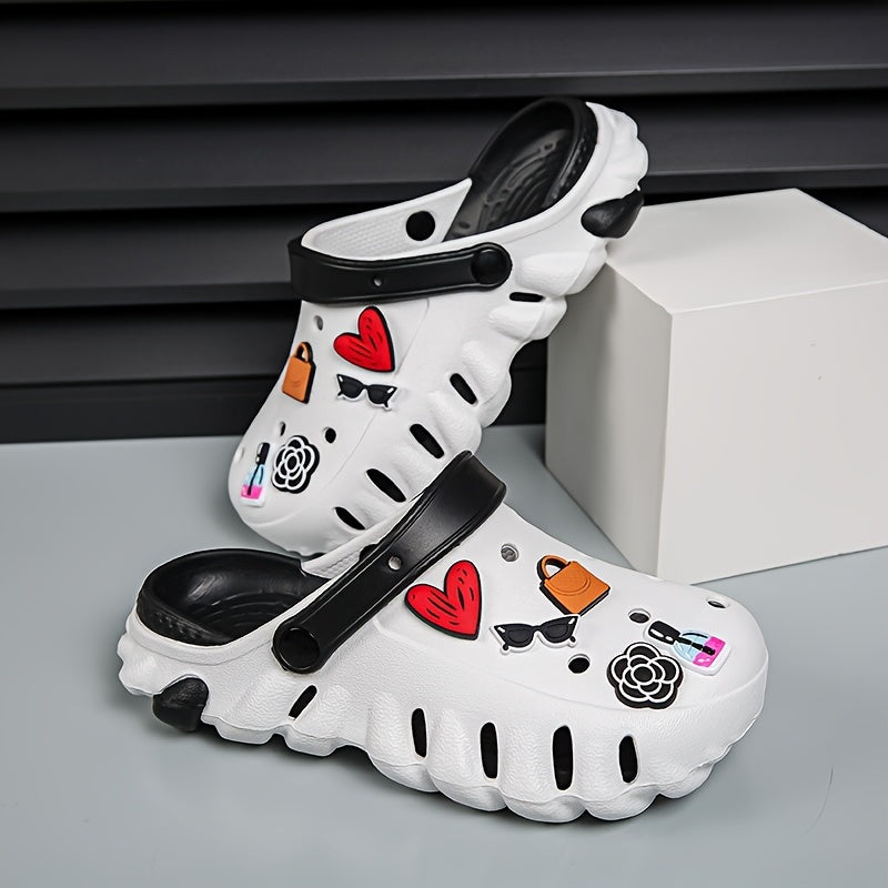 Women's White EVA Ventilation Clogs Slip-On Indoor Outdoor Comfort