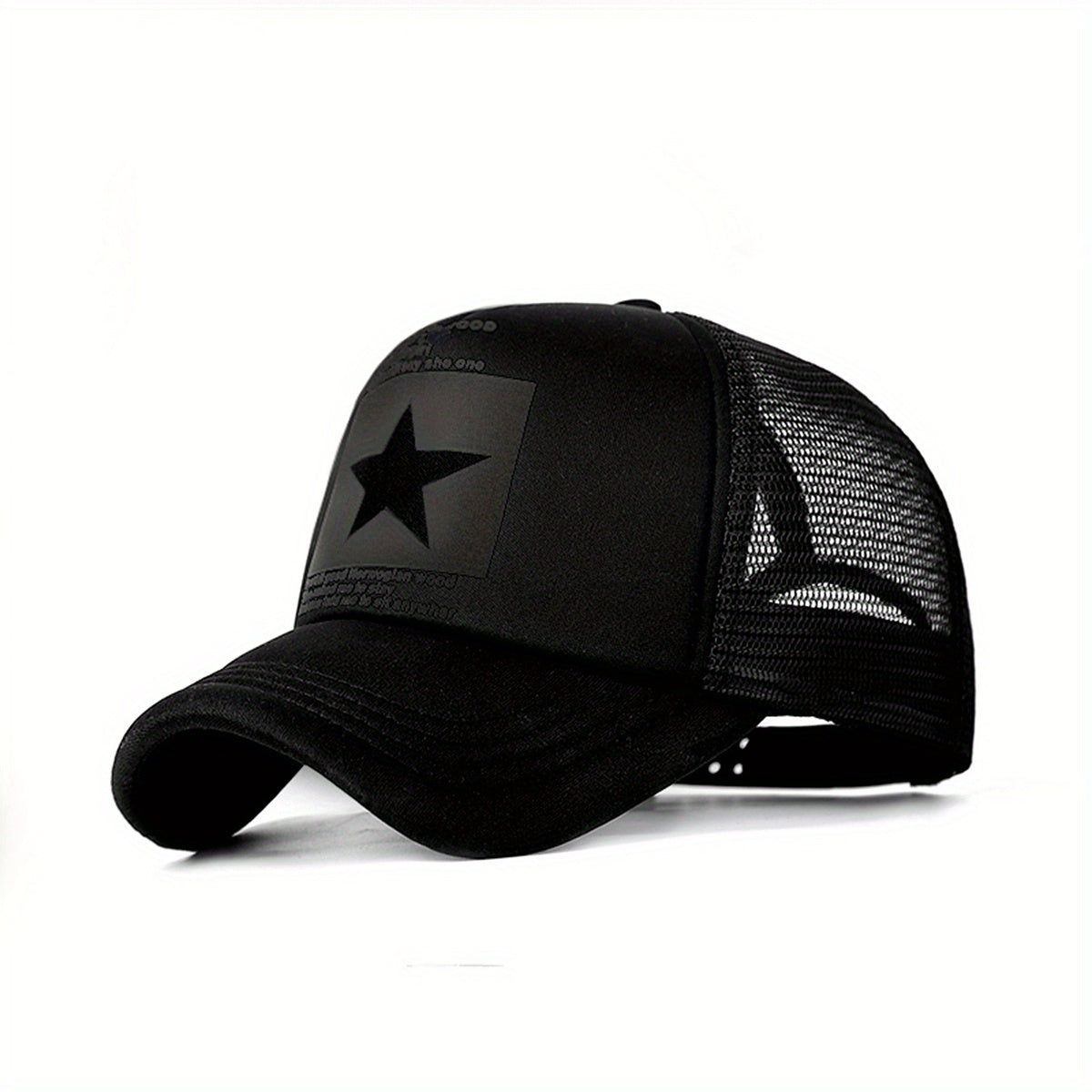 Mesh Baseball Cap with Thin Pentagram Pattern for Summer Wear