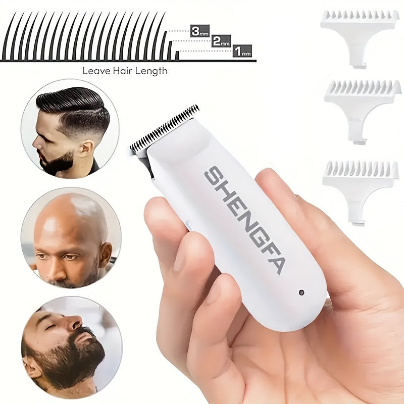 Компактный USB мини-триммер для волос и бороды с насадками для точной укладки