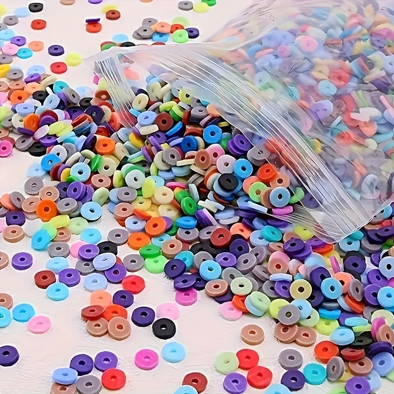 Cuentas de arcilla de polímero de 6mm, colores mezclados, 5000 piezas para manualidades de joyería