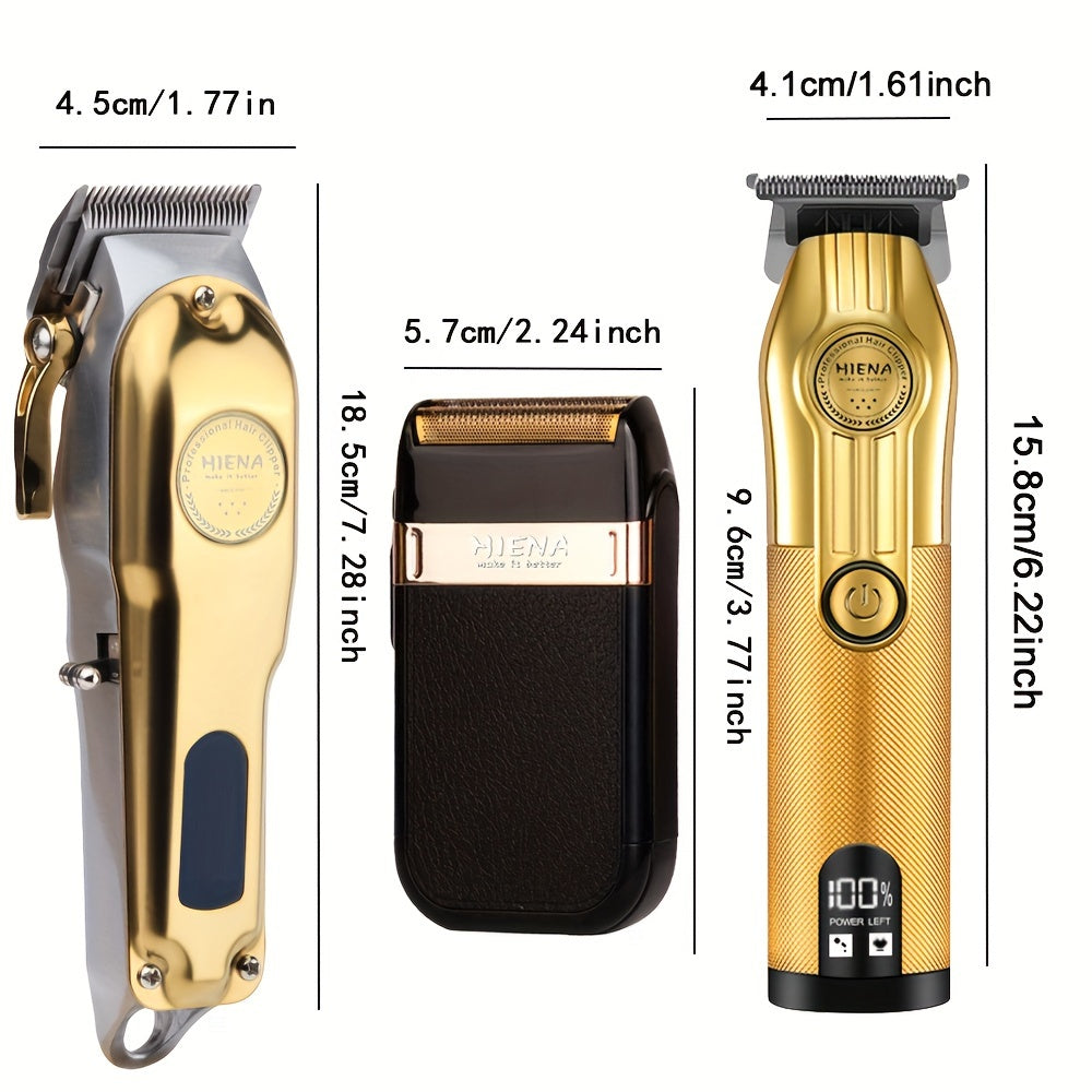 Kit de recortadora de cabello para hombres con carga USB y cuchilla en forma de T