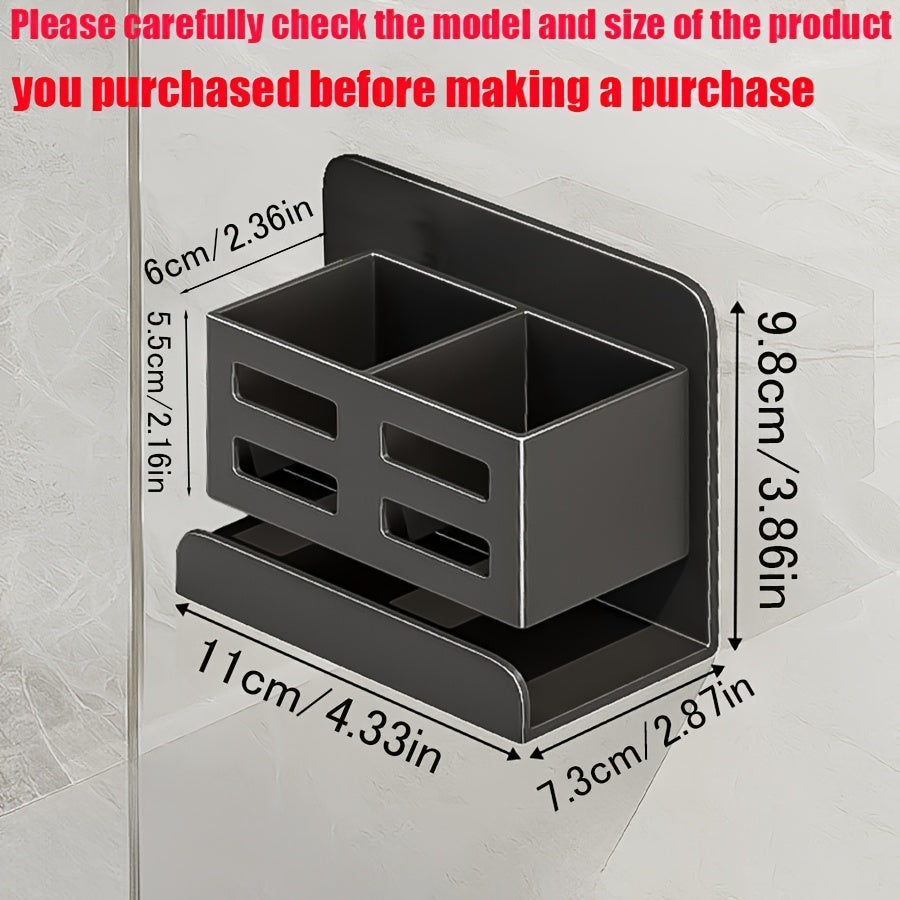 Plastic Bathroom Shelf Organizer for Toothbrush Toothpaste Razor Hair Dryer Kitchen Bathroom Storage 1PC