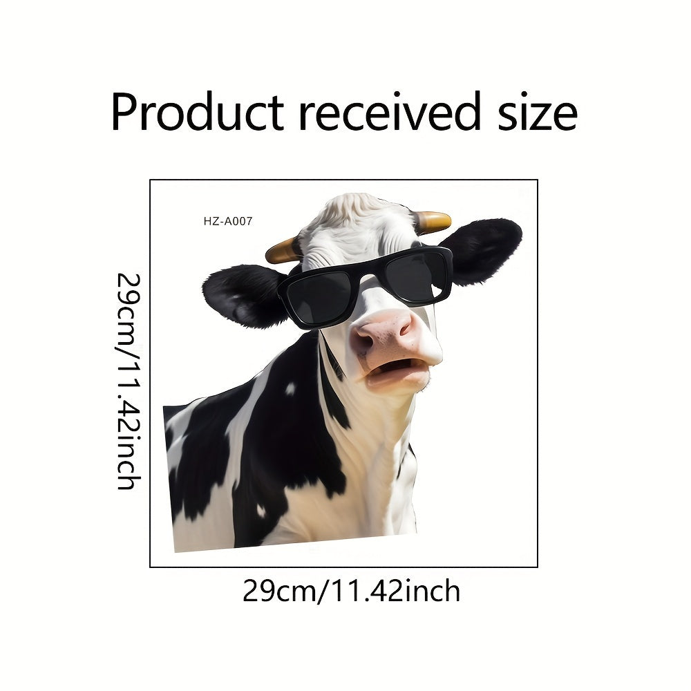 Uy dekoratsiyasi uchun suv o'tkazmaydigan hayvon stikerlari, qora va oq mollar bosimi bilan oynaga yopishtiriladigan.