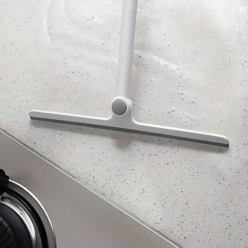 Ko'p funksiyali silikon dush squeegee stendi bilan | 360° aylanuvchi dizayn hammom, yotoqxona, yashash xonasi uchun toza oynalar va oynalarni tozalash | Oson ushlash tutqichi