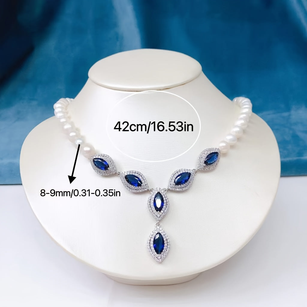 Freshwater Pearl Necklace for Women Clavicle Chain Wedding and Special Occasion Jewelry