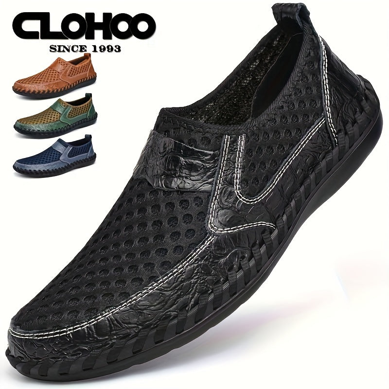 Men's Breathable Mesh Loafers Slip-On Casual Shoes for Outdoor Walking and Driving