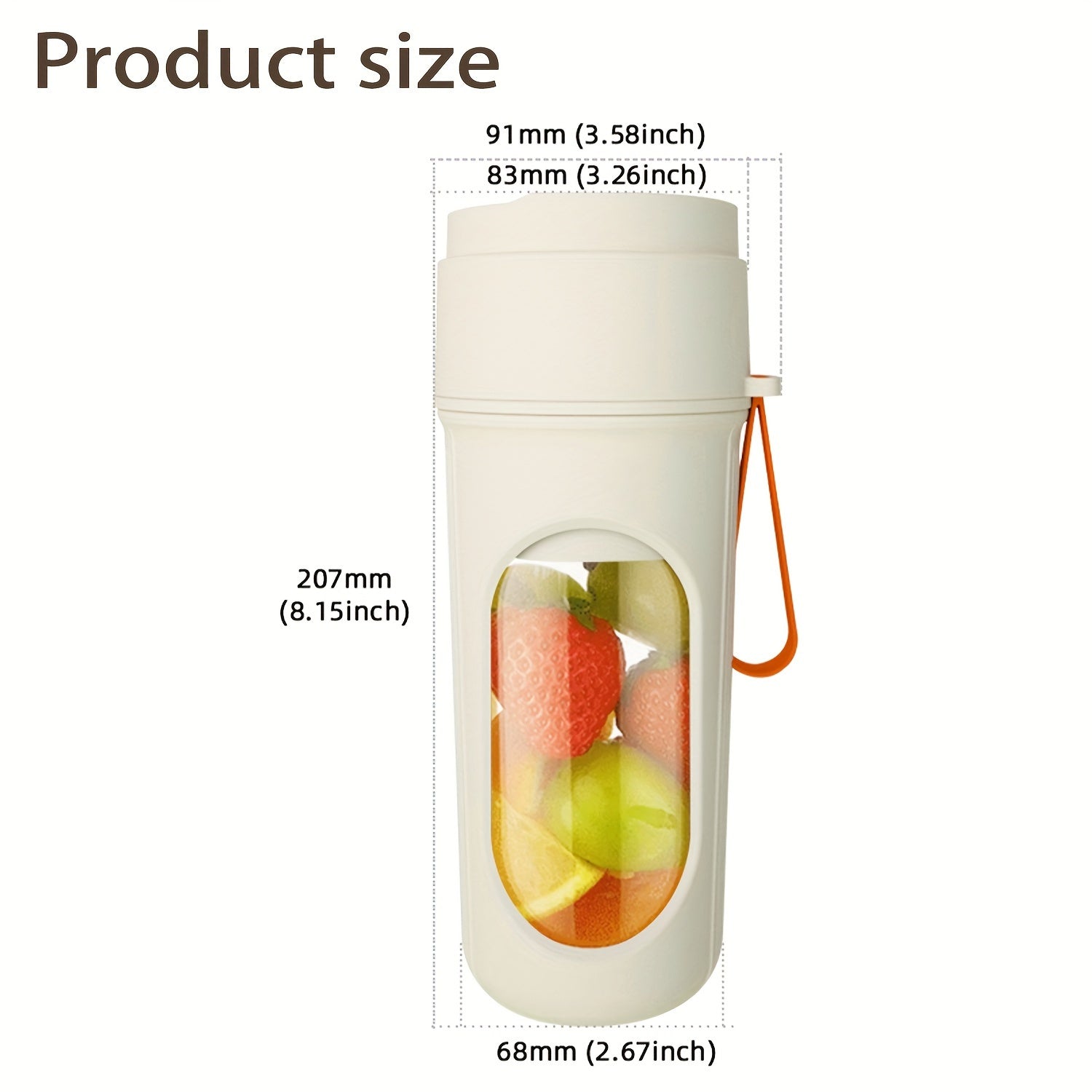 Compact USB Rechargeable Electric Juicer for Smoothies Travel Blender Cup