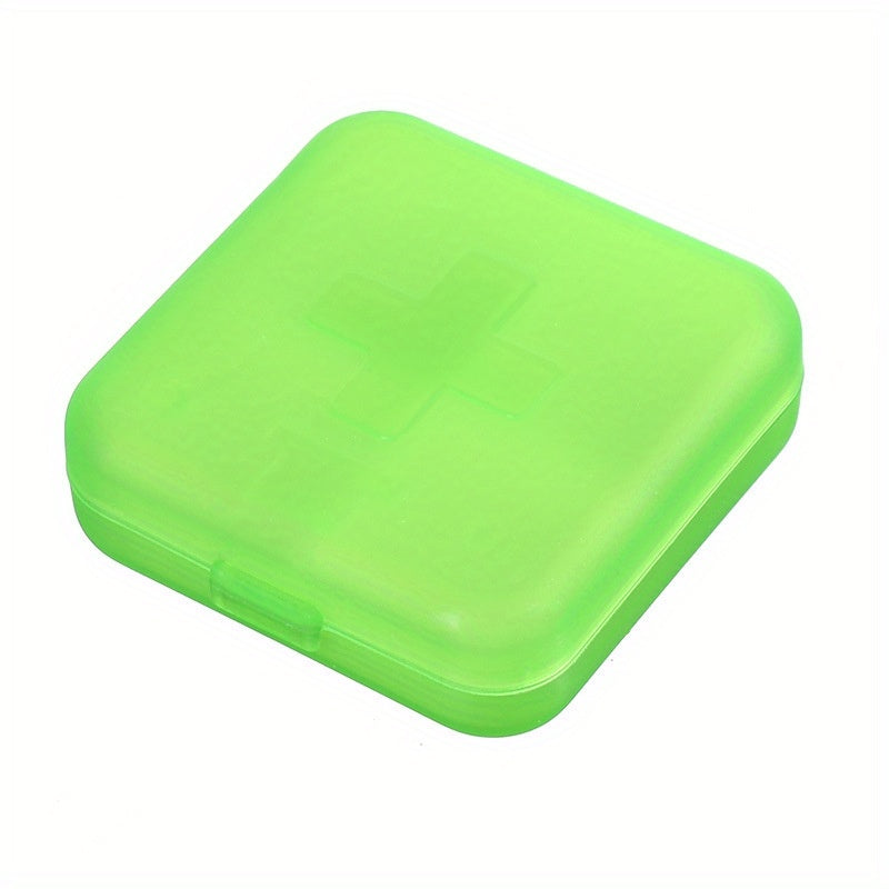 Small Portable Pill Box Four-Compartment Travel Organizer Storage Container