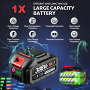 Lithium-Ion Power Tool Battery for Brushless Drill Wrenches 1300mAh Rechargeable