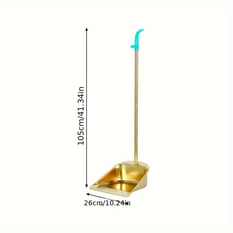 Uzoq zanglamas po'latdan yasalgan supurgi va axlat to'plagich to'plami - yotoqxonalarda, oshxonalarda, yashash xonalarida va ochiq havoda samarali tozalash uchun mustahkam, qo'shimcha uzoq dizayn, qalin cho'tkali supurgi