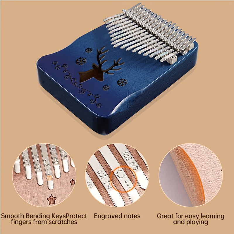 17-Key Multicolor Kalimba Thumb Piano for Beginners for Girls