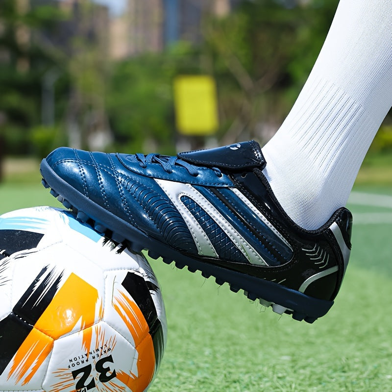 Men's All-Season Soccer Cleats Geometric Pattern Faux Upper Rubber Sole EVA Insole Outdoor Training