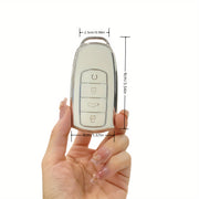 Car Key Case TPU Remote Cover for 4-Button Keyless Entry Durable Black