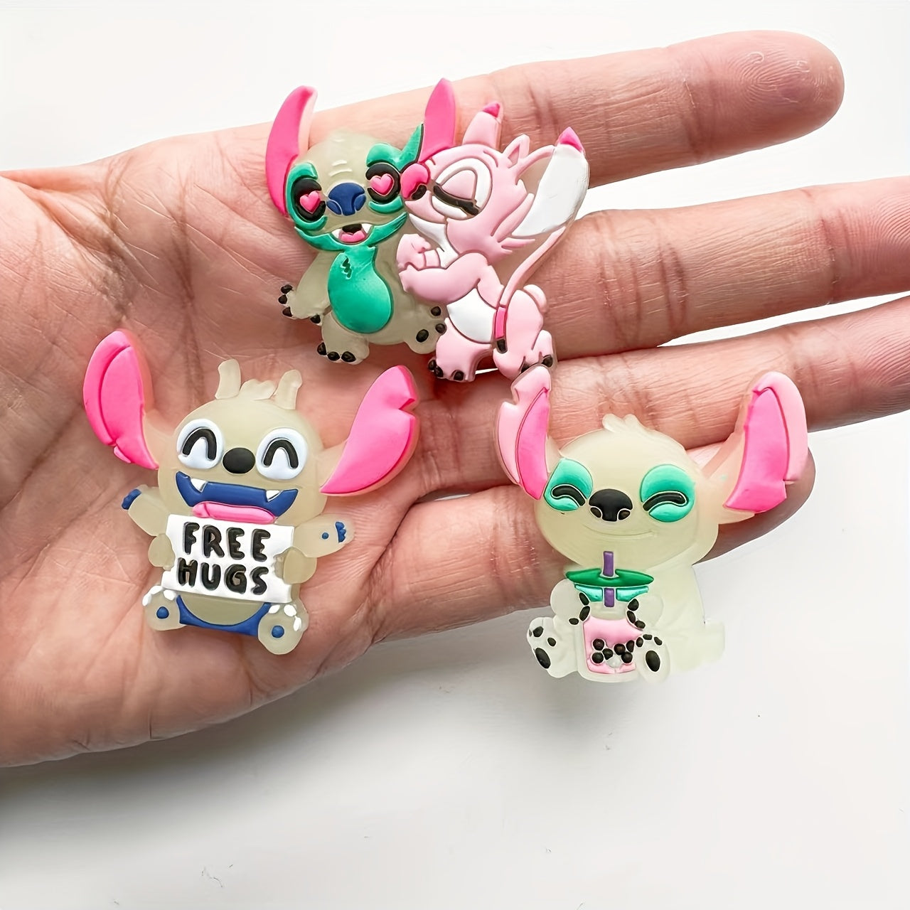 8pcs Kids Dinosaur Shoe Charms Fluorescent Garden Buckles Removable Accessories