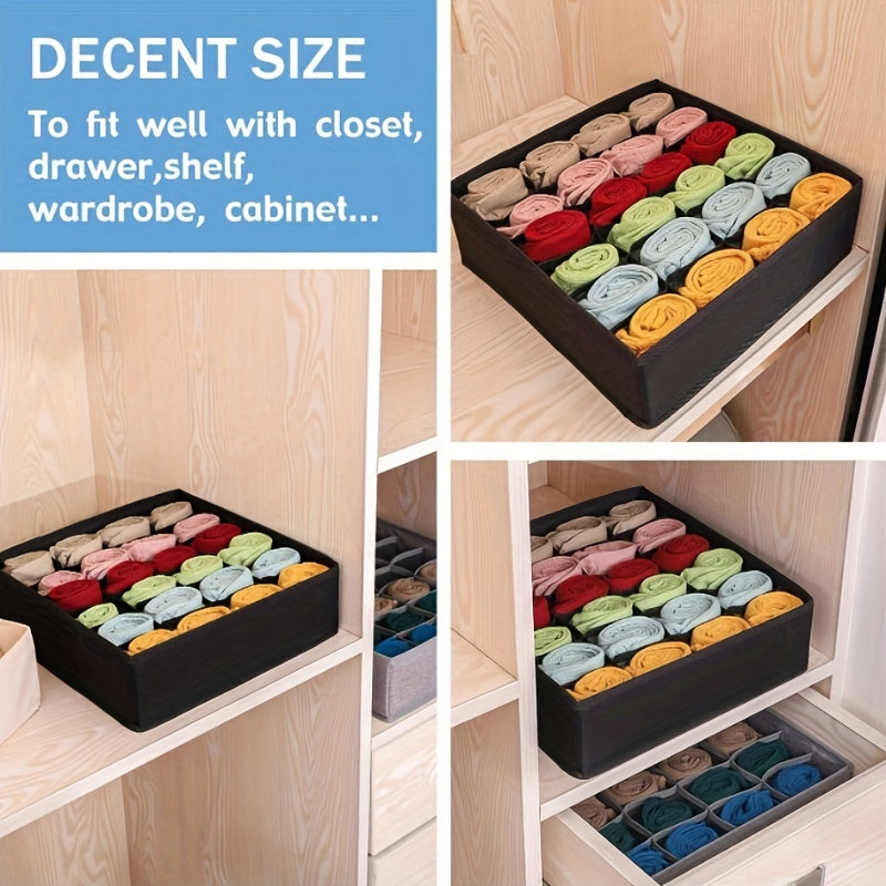 Breathable Fabric Lingerie Storage Box Folding Drawer Organizer for Bras Socks