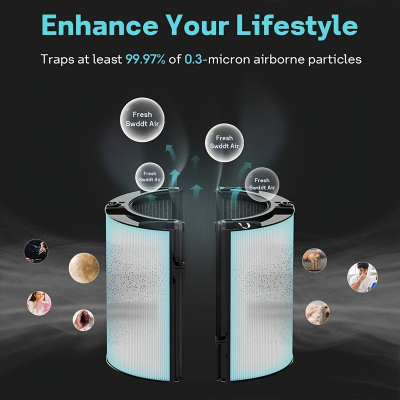 360° Combi 2-in-1 HEPA karbon almashtirish filtri Dyson TP06 HP06 PH02 PH01 uchun