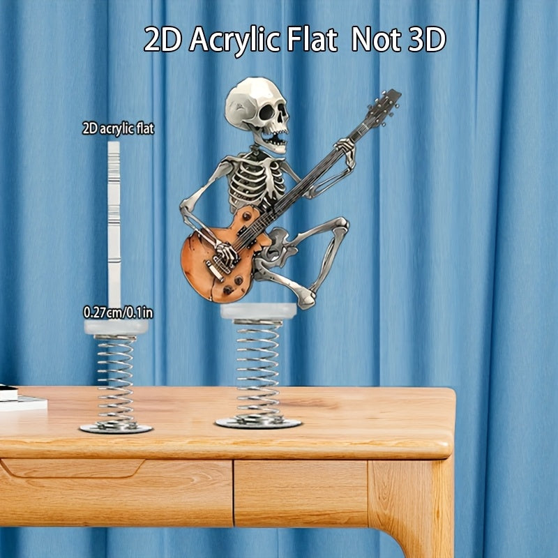 Yaratuvchi Skull Swing Avtomobil Dekoratsiyasi Akril 2D Tekis Stol Ichki Sovgʻa