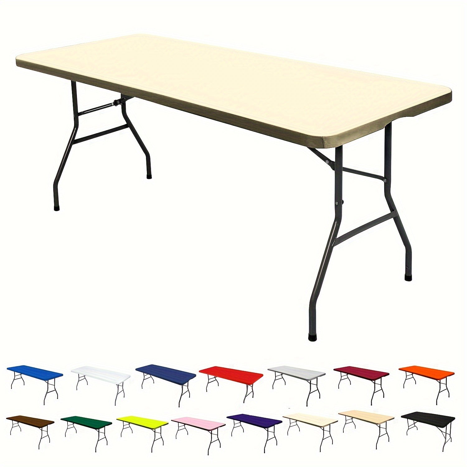 Polyester Half Pack Stretch Table Cover for Christmas Parties Indoor Outdoor Use