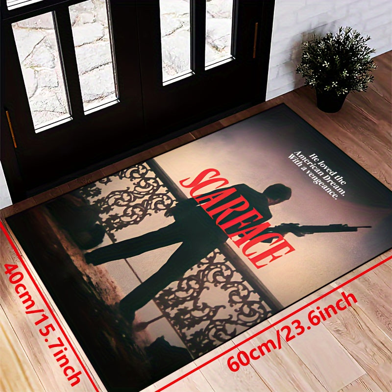 Non-Slip Rug Polyester Carpet for Entryway Living Room Bedroom Patio Garden