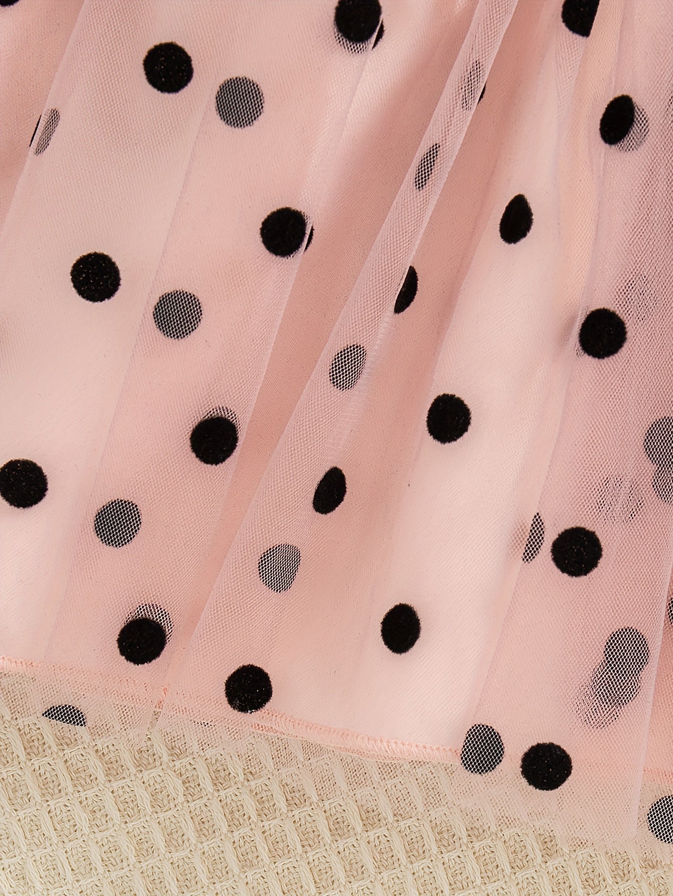 Girls Summer Two-Piece Set Mesh Patchwork Sleeveless Top and Short Skirt