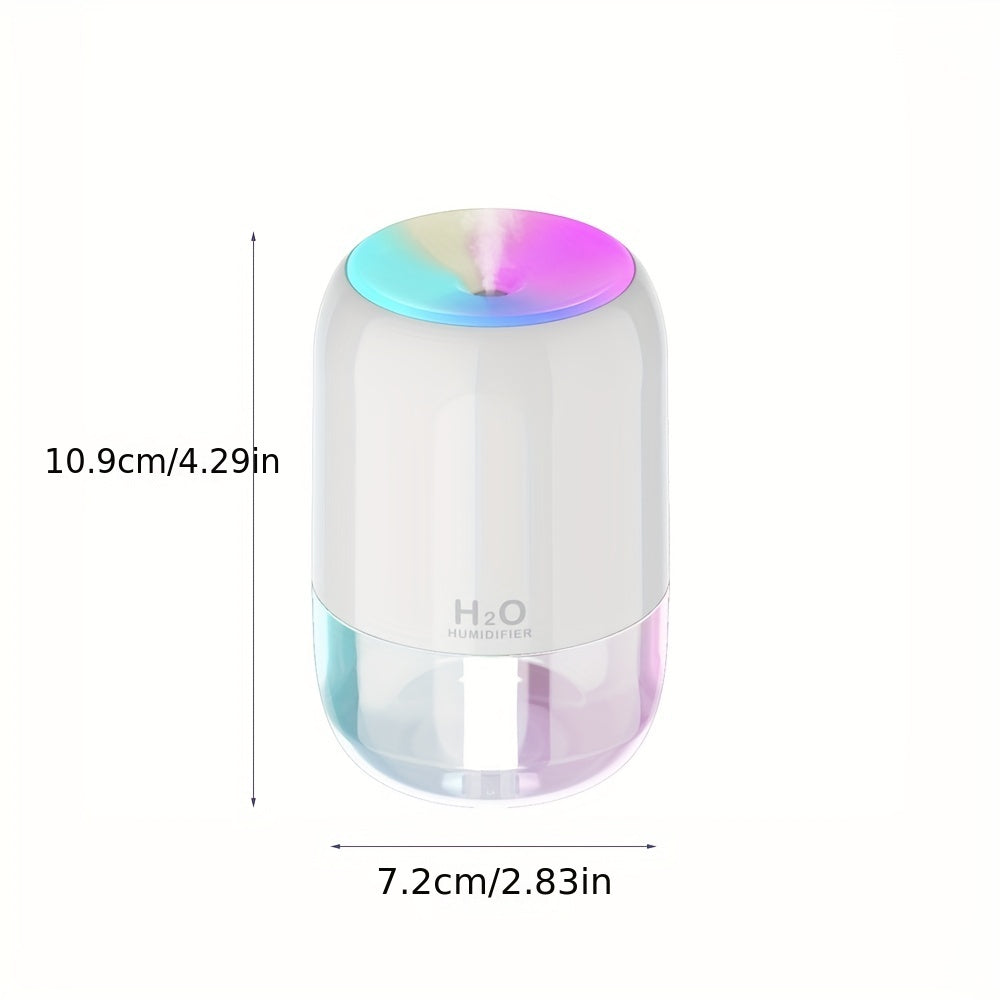 Colorful Running Light Car Humidifier Night Light for Desk Bedroom Ultrasound Air Diffuser