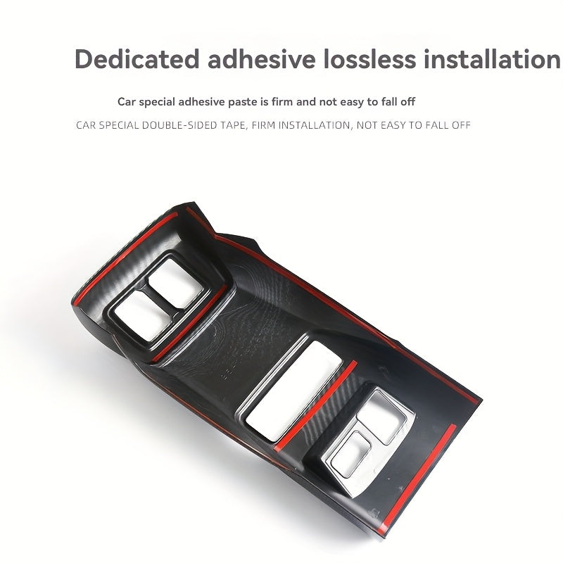 Cubierta de ventilación trasera de aire en ABS con patrón de fibra de carbono para decoración interior de coche