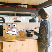 Juego de 7 recipientes de almacenamiento de alimentos sin BPA con tapas herméticas y etiquetas