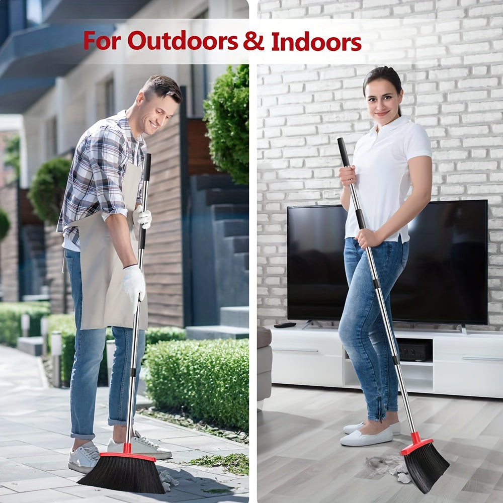 Комплект для уборки в вертикальном положении: совок и щетка для уборки внутри и снаружи, длина 98 см и 130 см