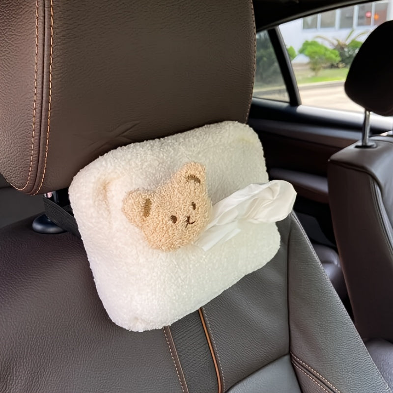 Unisex Plush Bear Car Tissue Box Decor Soft Toy Gift