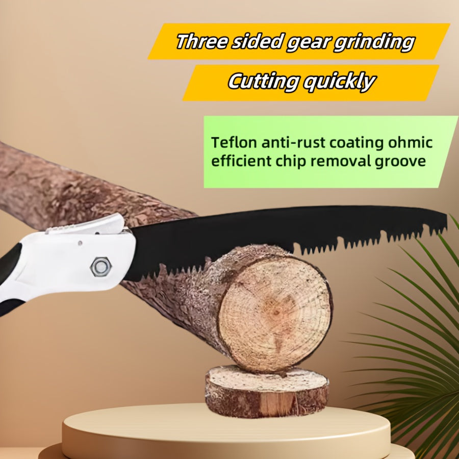 Large Handmade Folding Steel Saw for Wood and Tree Branches