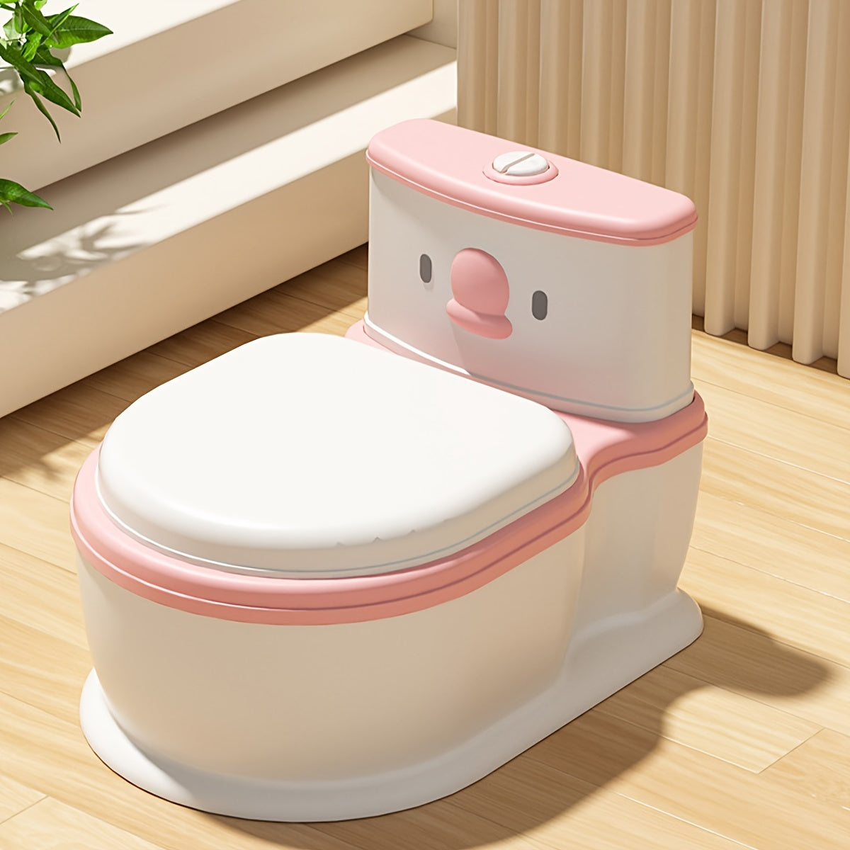 "Bolalar uchun sariq o'rdak dizayni potty stuli, mustahkam PP materialidan tayyorlangan, qopqoq bilan o'qitish hojatxonasi o'rindig'ini o'z ichiga oladi, 3-6 yoshdagi bolalar uchun mos, potty o'qitish uchun hammom o'rindig'i."