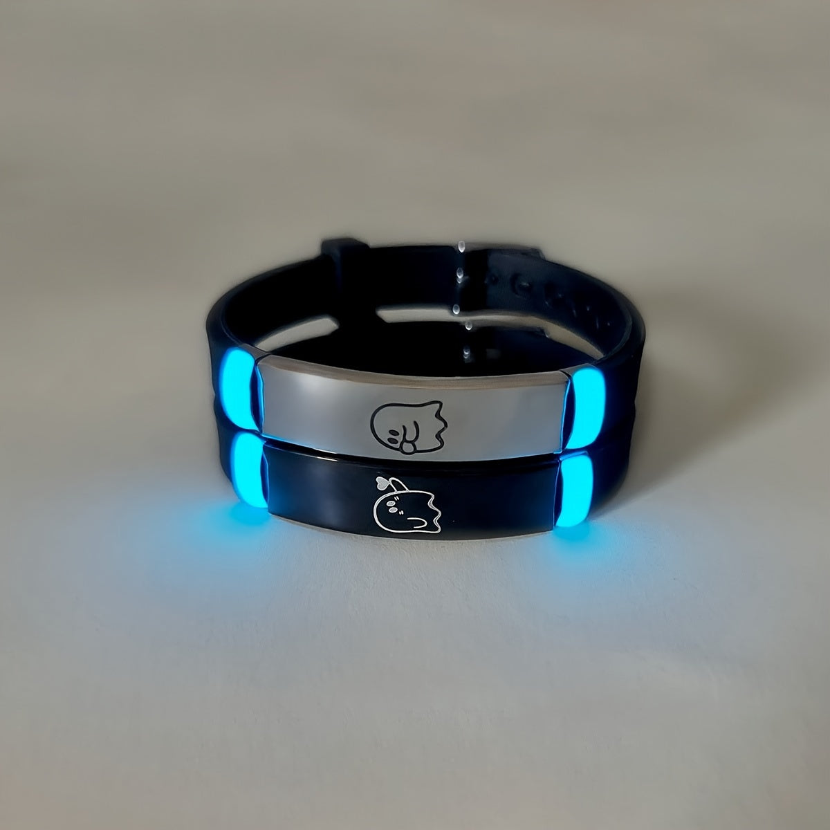 Glow-in-the-Dark Silicone Spirit Couple Bracelets for Daily Wear and Gifts
