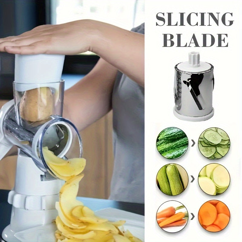 Multifunctional Fruit and Vegetable Cutter Set with Container and Cheese Grater