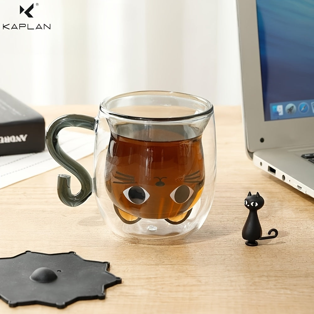 9oz Double Wall Insulated Cat Mug for Women and Gift Ideas