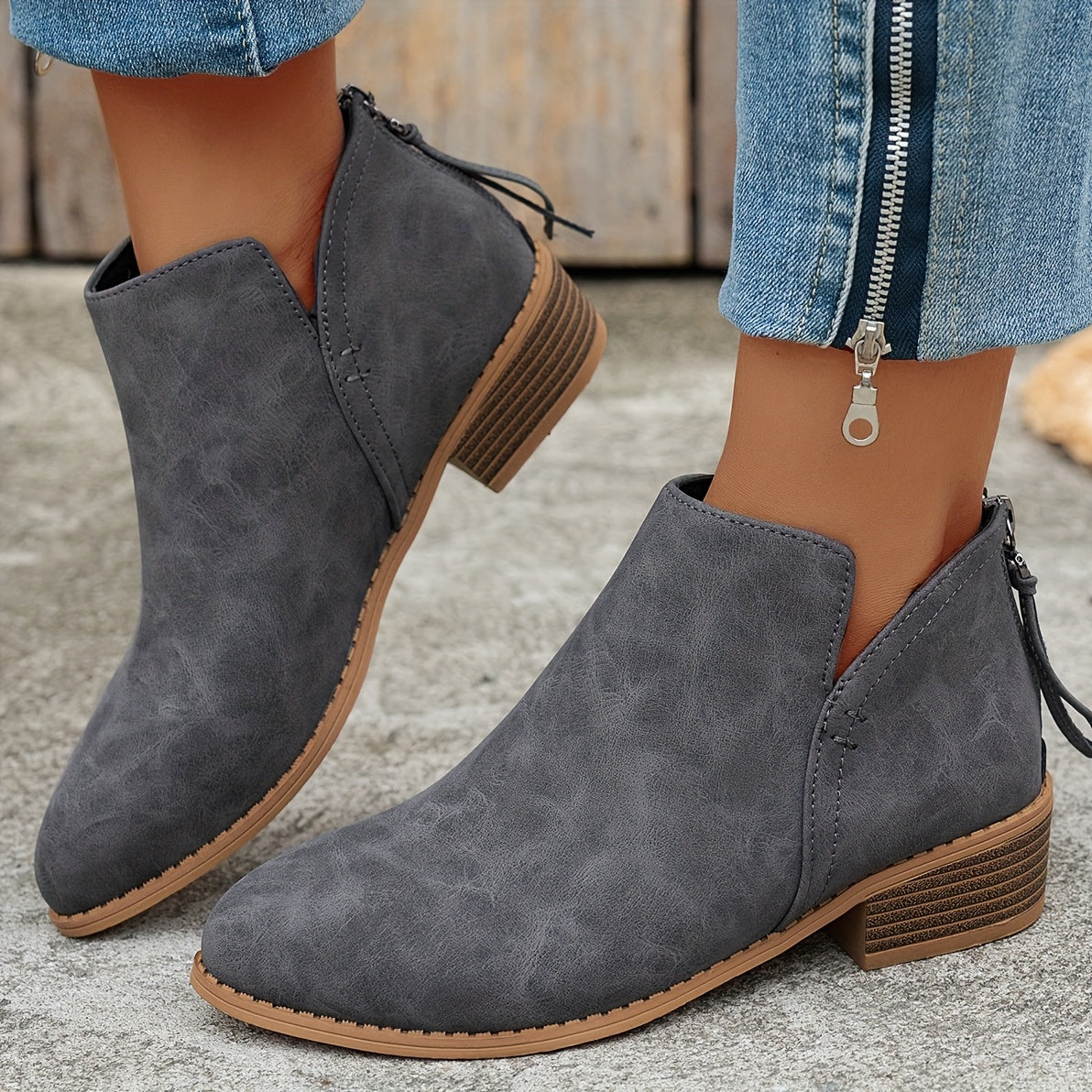 Women's Ankle Boots Slip-On Short Light Colors for Daily Wear