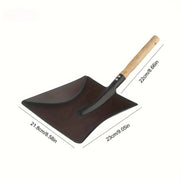Multi-Functional Fireplace Shovel with Wooden Handle for Indoor Outdoor Heating