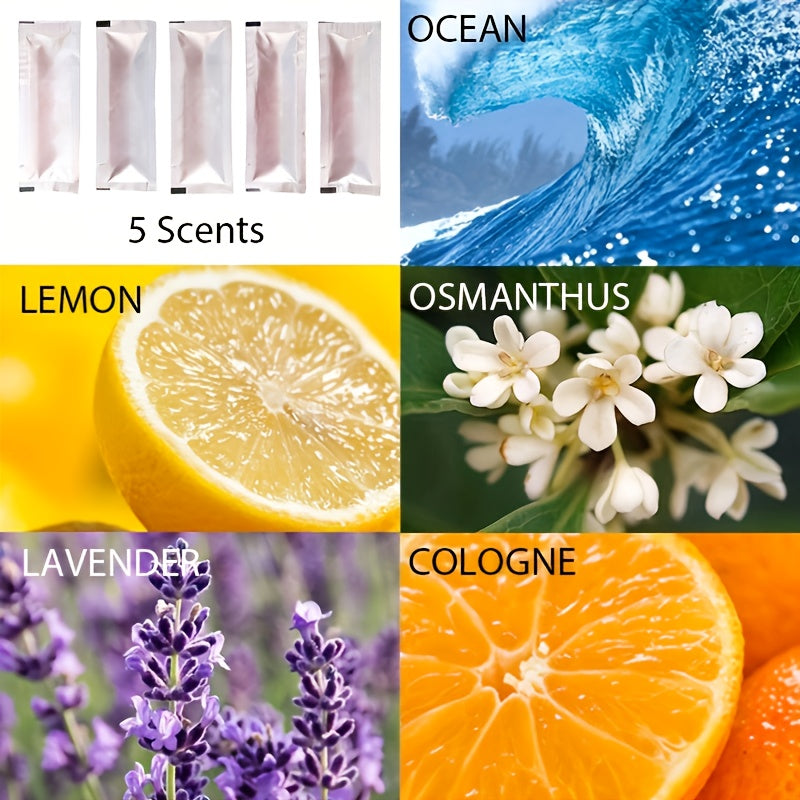 Car Air Outlet Aromatherapy Diffuser with 5 Scent Variants and Essential Oil Tablets