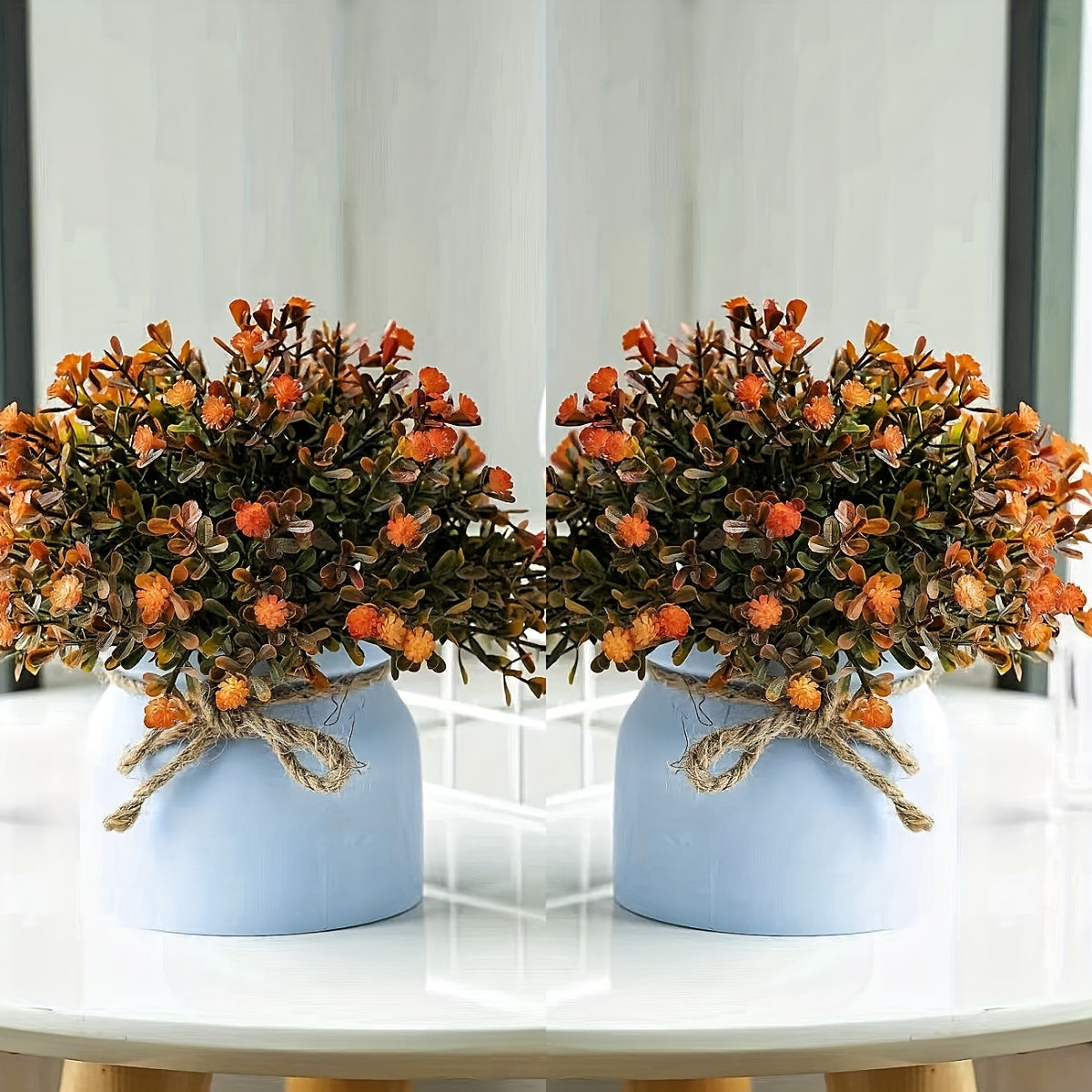 2 комплекта искусственных горшечных лаванды в макаронных горшках для внутреннего и наружного декора.