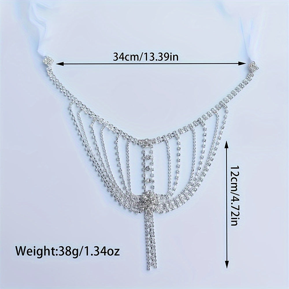 Женское бохо-стильное украшение на плечо с кристаллами и многоуровневыми кисточками для ночных клубов и пляжных вечеринок