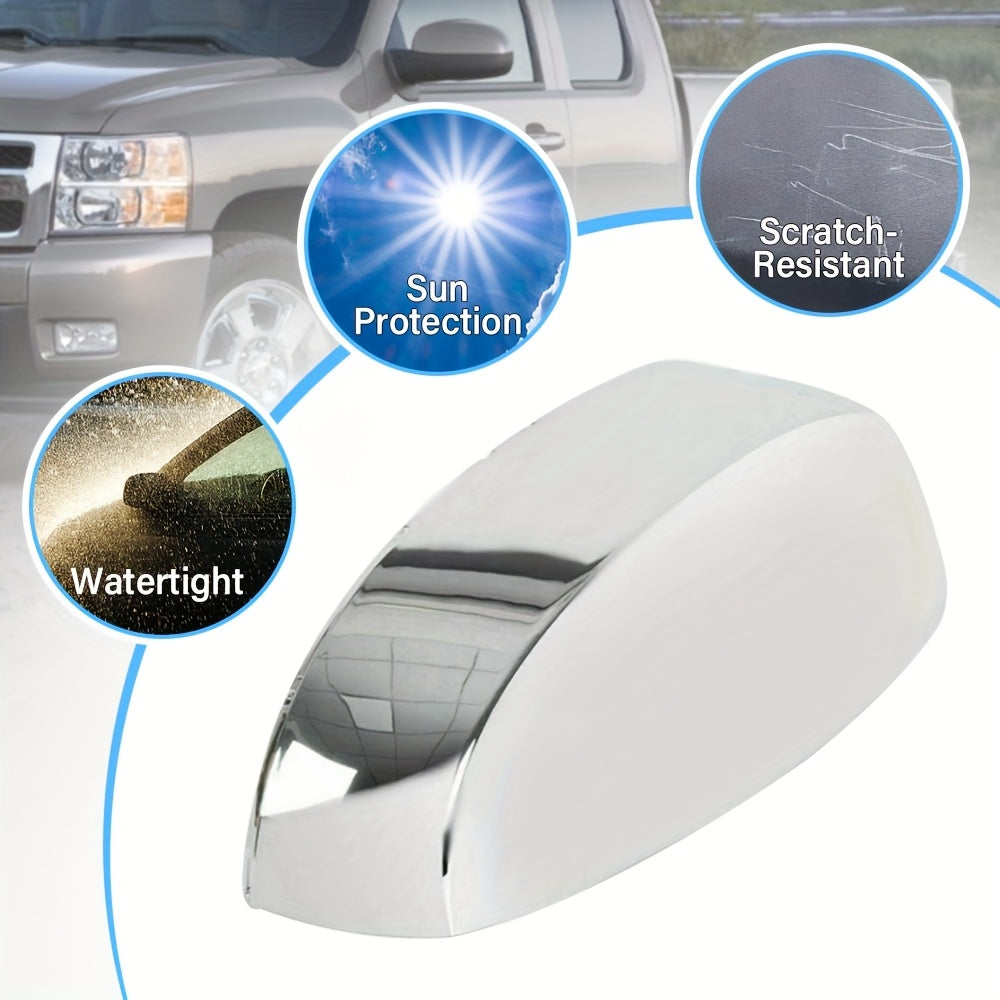 Pair Chrome Rearview Mirror Cover Caps for Chevy GMC Sierra 2007-2013