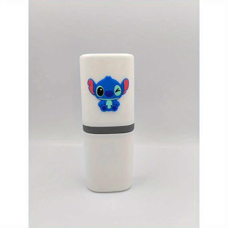 Kids Plastic Travel Toothbrush Holder and Cup Set with Toothpaste Storage