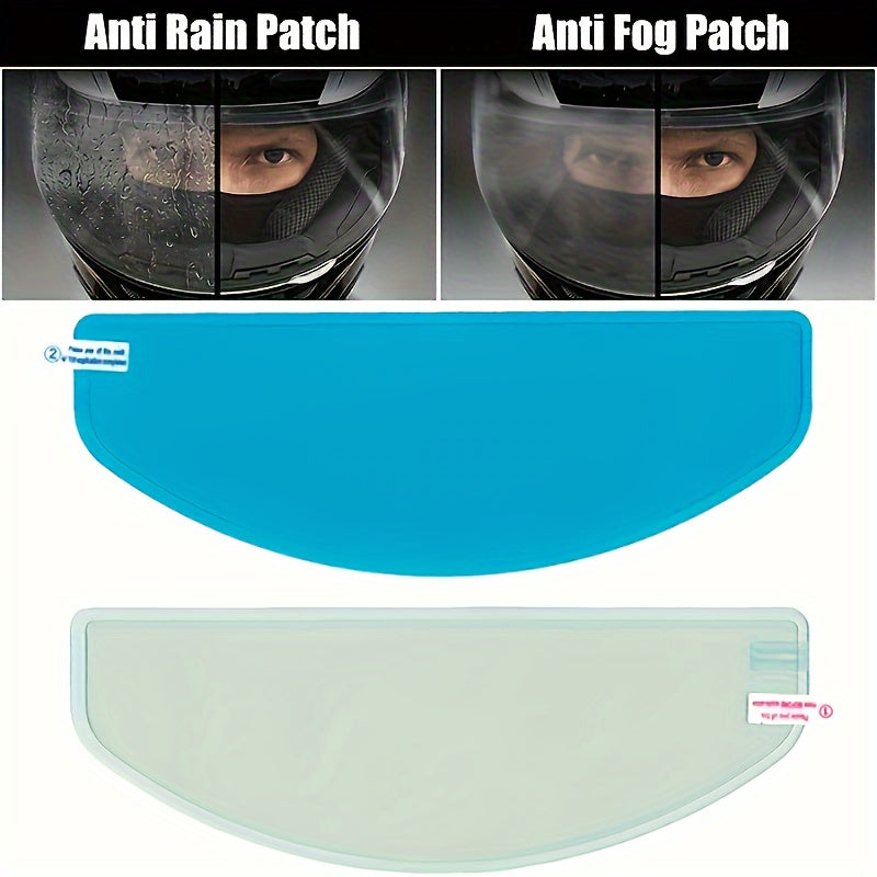 Unisex Motorcycle Helmet Rainproof Anti-Fog Film Waterproof Lens Patch