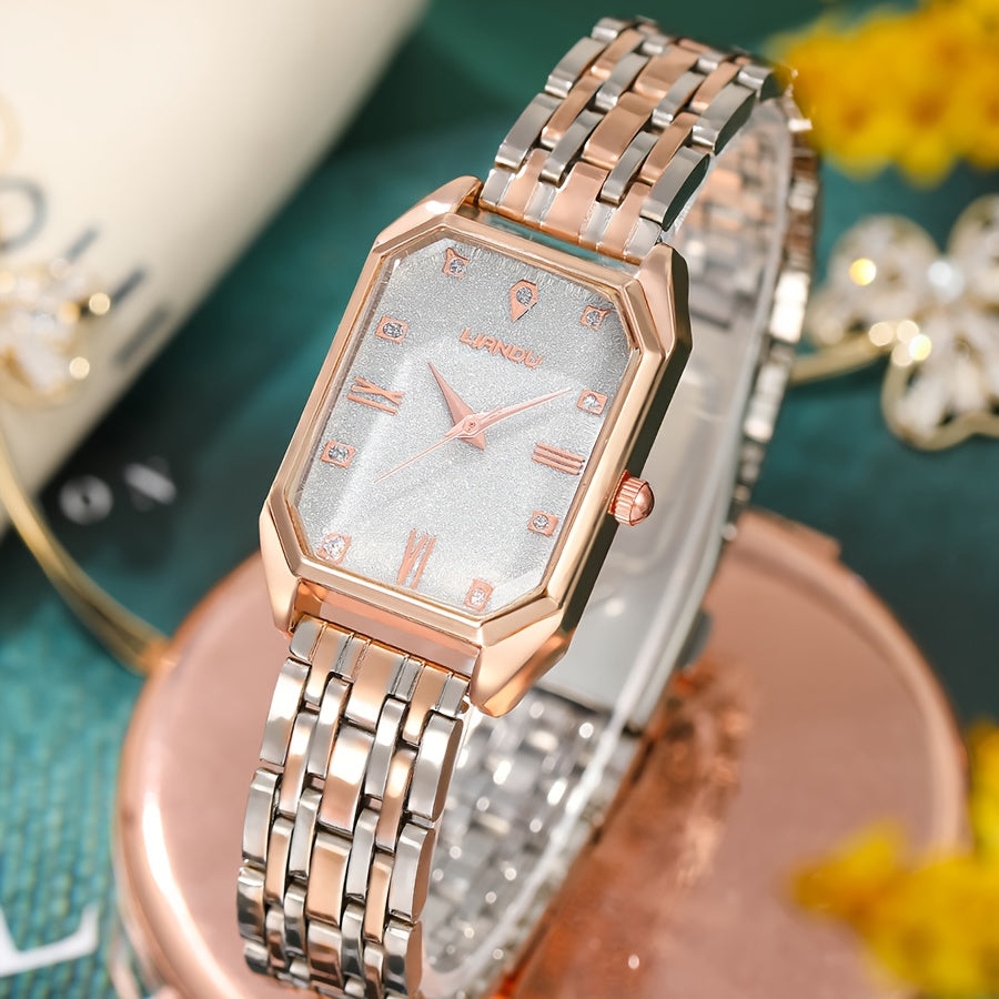 Women's Quartz Watch Elegant Silver Dial Slim Dress Watch
