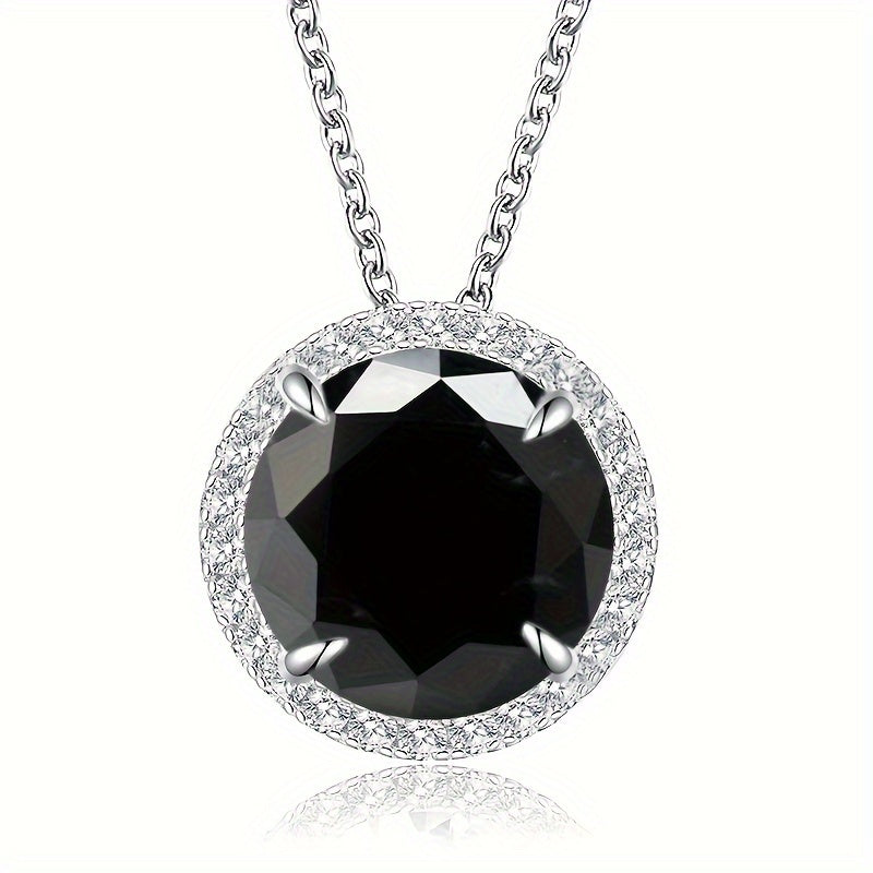 Unisex Moissanite Pendant Necklace 5ct Red Gold S925 Silver Engagement Gift