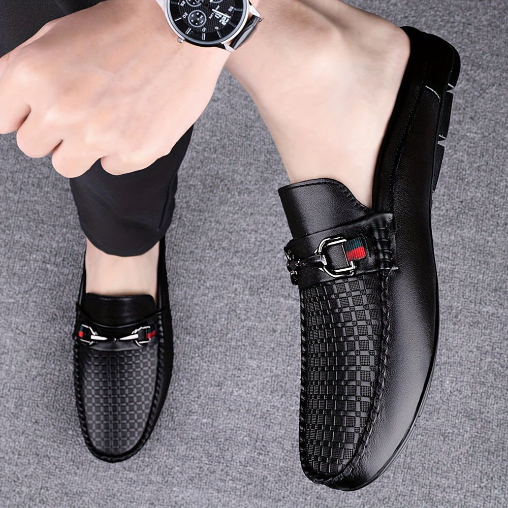 Men's Microfiber Leather Mule Shoes Casual Slip-On Indoor Outdoor Walking