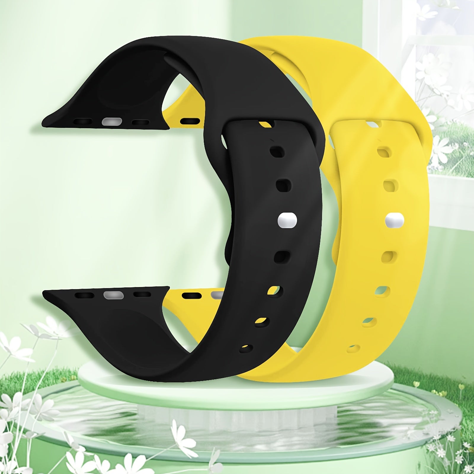 Waterproof Silicone Sport Watch Band for iWatch 38mm-46mm Compatible with Series SE/10/9/8/7/6/5/4/3/2/1