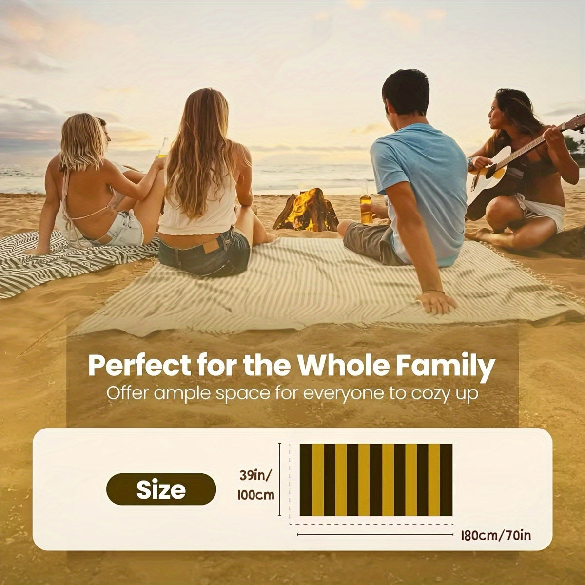 Katta turk plyaji sochiq, yorqin pushti, ko'k, yashil va sariq chiziqlar bilan, to'quvchalar bilan. Tez quriydigan, qumga chidamli, yumshoq va singdiruvchi. Havuz, hammom va sayohat uchun mos.