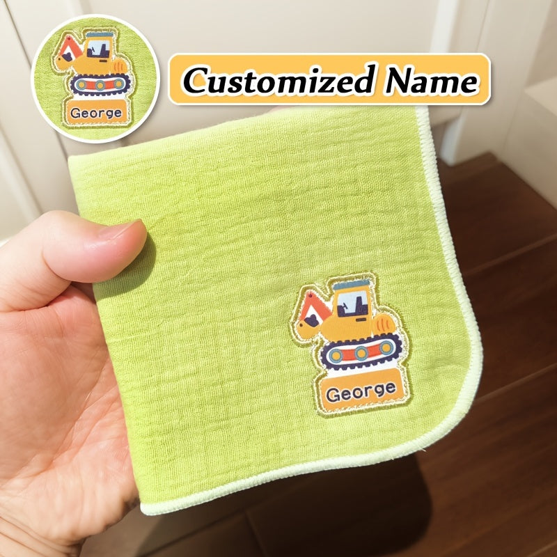 Набор из 3 персонализированных детских полотенец - изготовлены из сверхмягкой, супер впитывающей марли с очаровательными мультяшными узорами различных цветов